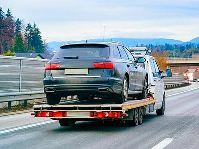 Crossover on top of a tow lorry