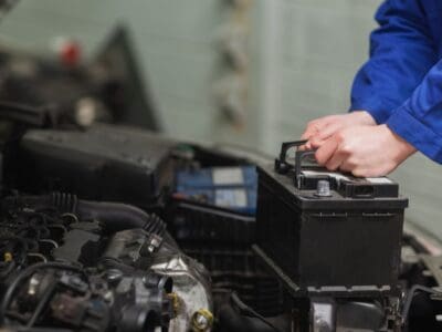 Changing the battery of a car