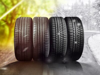 a pair of summer and winter tires each