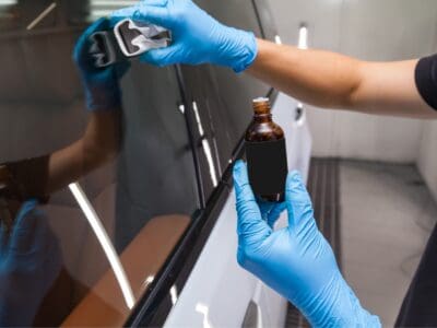 Applying nano ceramic coating on a car